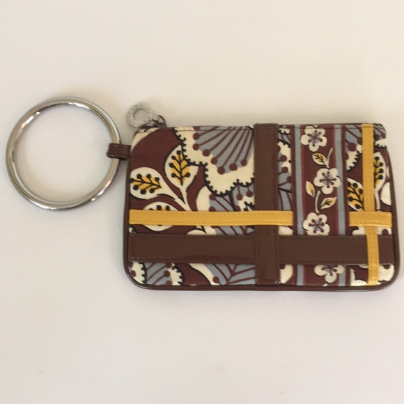 Vera Bradley Small Brown Patterned Bag, Big Ring - Picture 1 of 7